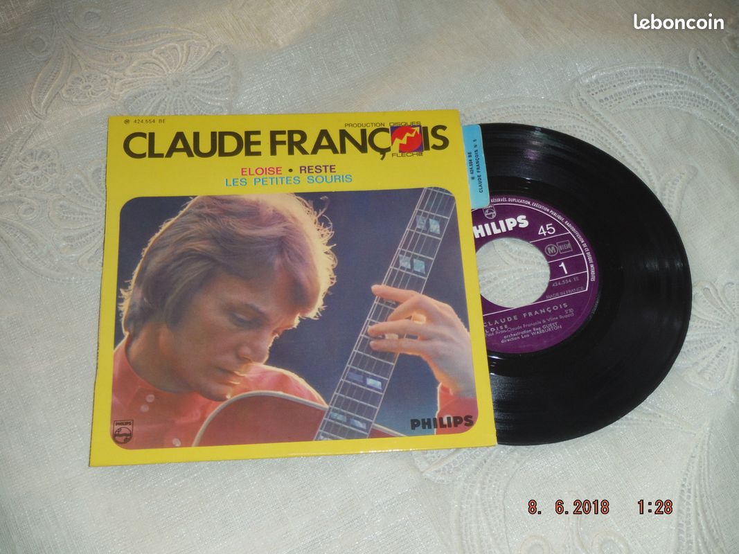 CLAUDE FRANCOIS- Eloïse - Vinyle 45 Tours- 1969 (image 1)
