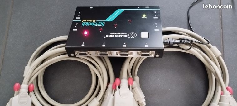 Boîte De Commutation KVM 2 Ports VGA PS2 Pour Clavier Vidéo Souris