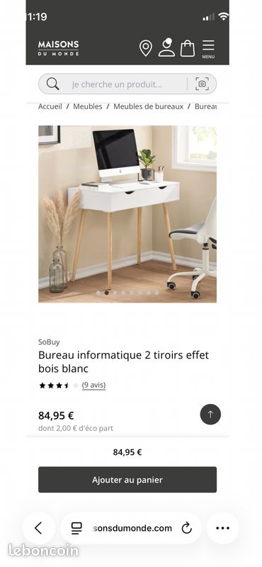 Bureau style scandinave (image 1)