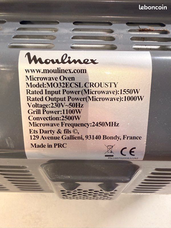 Micro-onde MOULINEX MO32ECSL CROUSTY Inox (image 8)