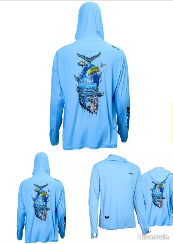 Chemise De Pêche Realtree Homme - Taille XL, Bleu Camouflage, Manches Longues, Léger