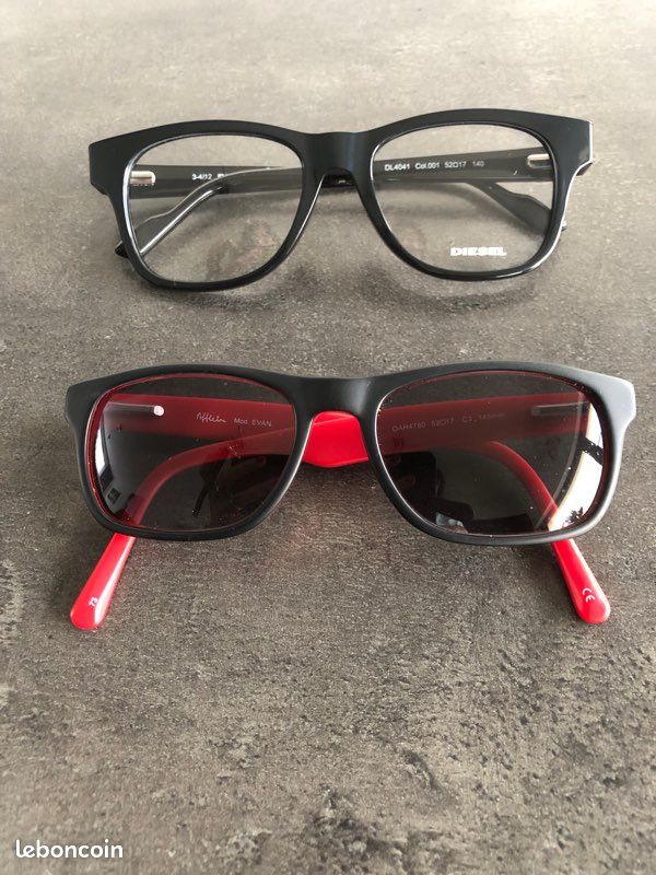 Deux paires de lunettes mixtes vues ou solaires (image 1)