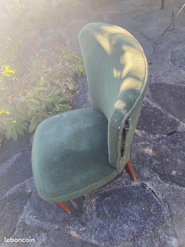 Paire de petites chauffeuse vintage (image 5)