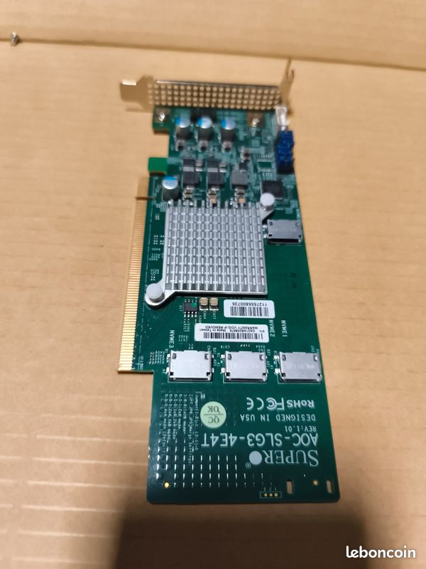 Scheda Aggiuntiva Supermicro AOC-SLG3-4E4T 4 Porte NVMe Interno Gen-3 - Foto 5