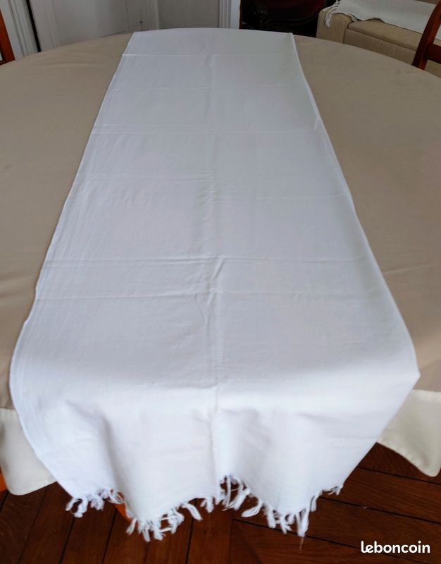 Parure De Lit Unie En Coton Taies à Franges, COTON LAVÉ | Leroy Merlin