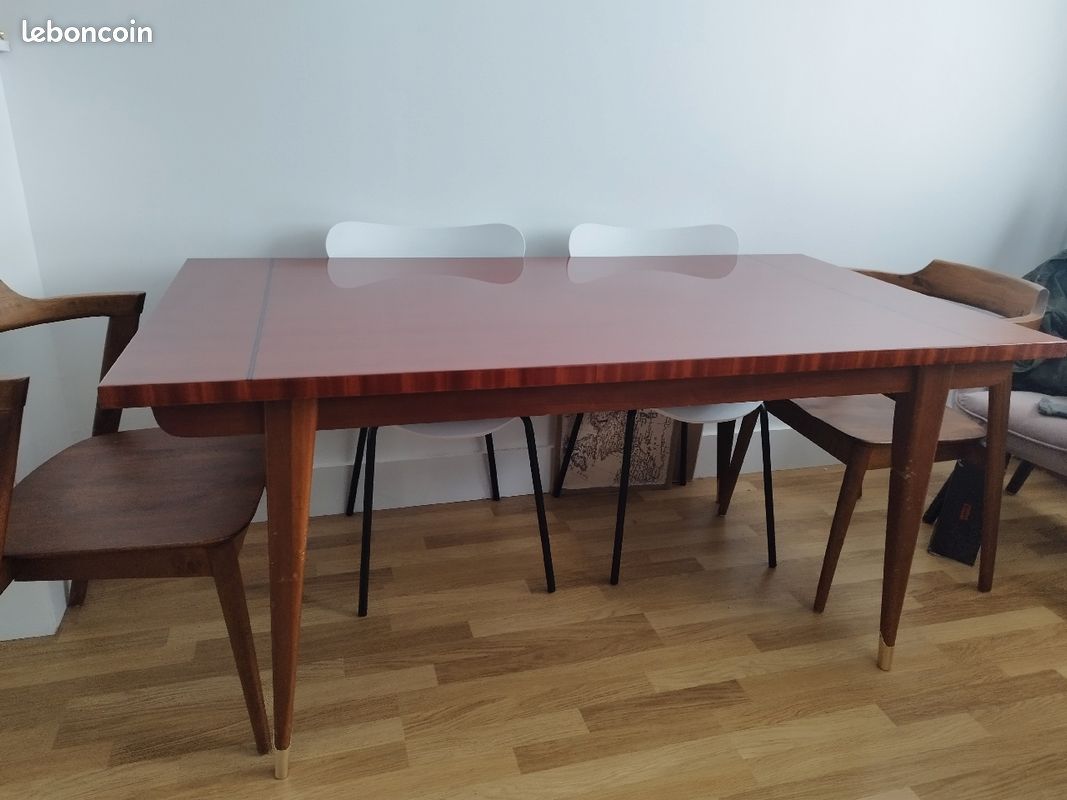 Table vintage rare scandinave danoise pied or (image 1)
