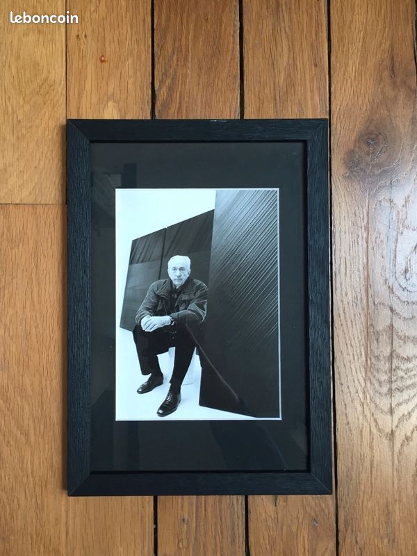 Cadre noir Pierre Soulages dans son atelier 1993 Sieff (image 1)
