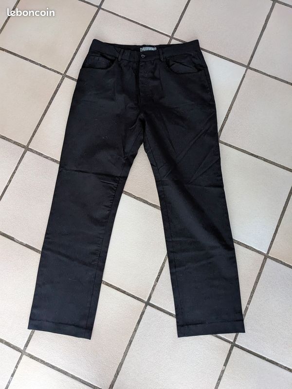 Chino à Rayures Pull&Bear - Taille 42 - Bleu - Occasion Très Bon état