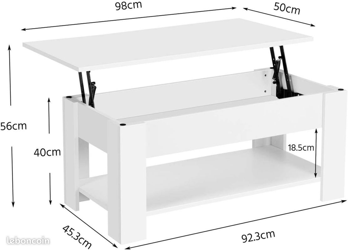 Table Basse Carrée Yaheetech 80x80x45cm - Bois MDF, Rangement Intégré, Gris Moderne