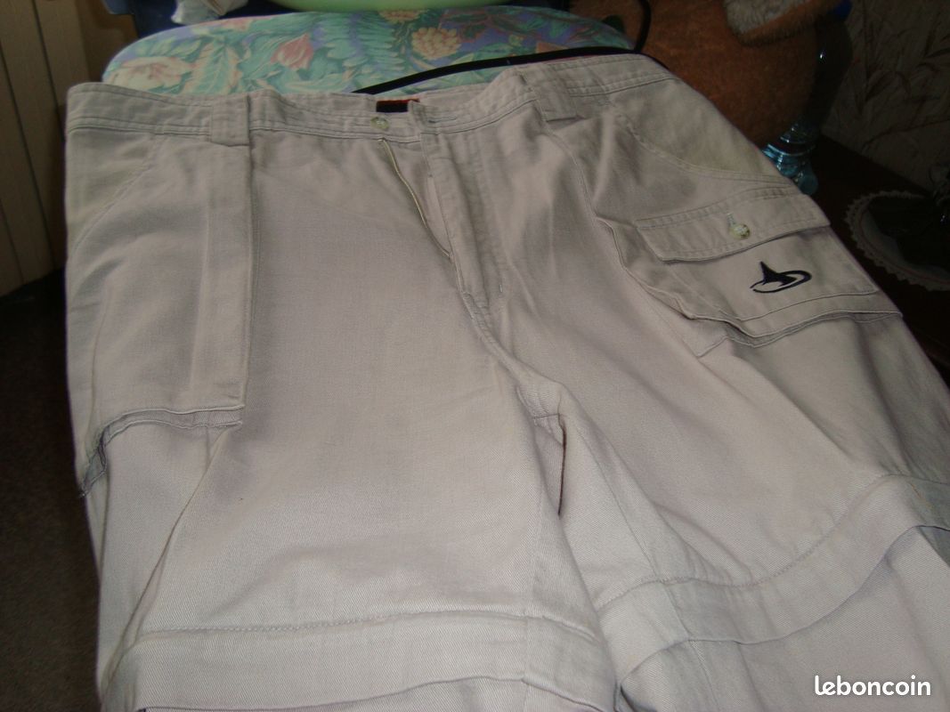 Pantalon beige deux en un se transforme en bermuda (image 2)