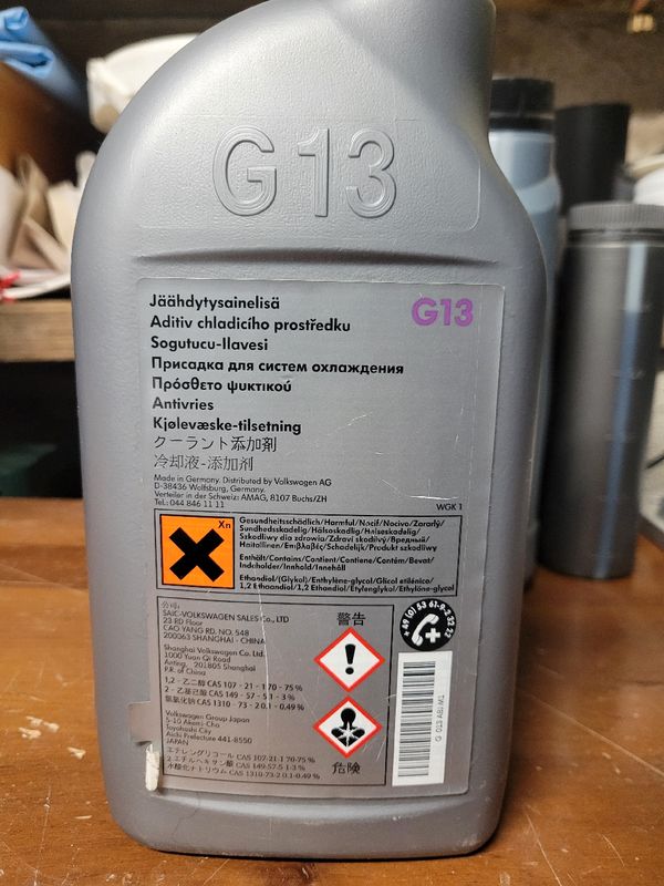 Liquide de refroidissement G13 VW - Équipement auto