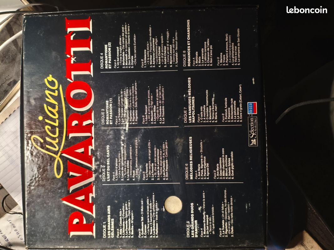 Luciano Pavarotti coffret 8 LP + 1 LP Bonus (image 2)