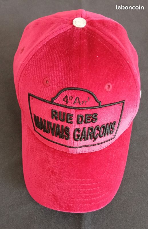 Casquette velours rouge - CLVII - Rue des mauvais garçons (image 1)