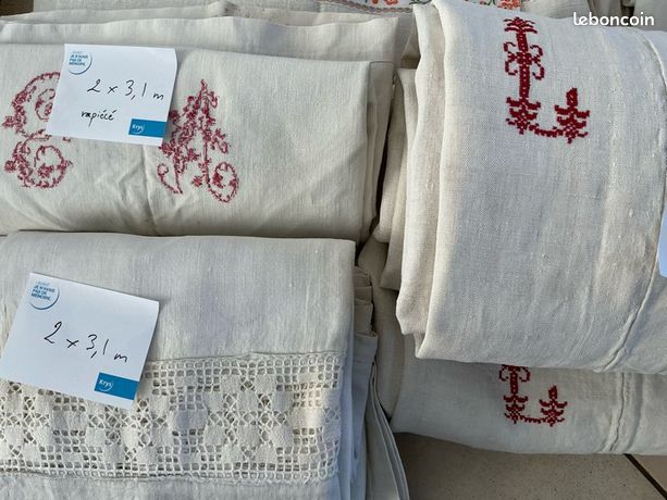 Lot de 4 torchons en lin - Linge de maison