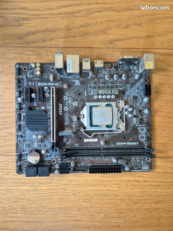 Carte mère MSI B365M PRO-VH + Intel i5-9400F — combo socket 1151 (image 1)