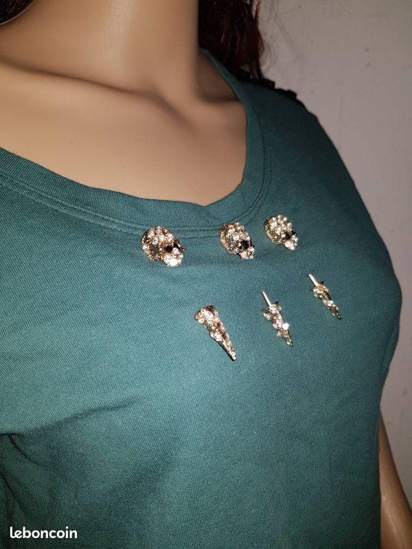 Osley shirt destroy manches courtes simili cuir (image 3)