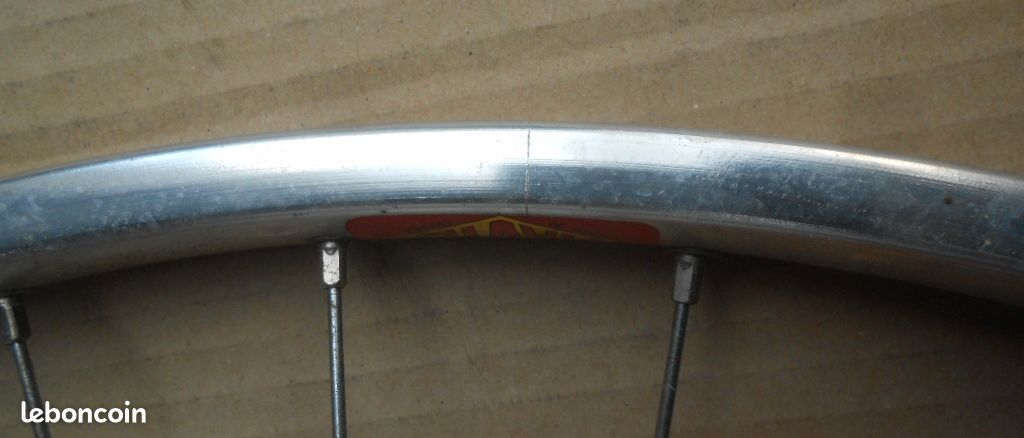 Lot 2 roue avant arriere velo course ancien 1985 (image 8)