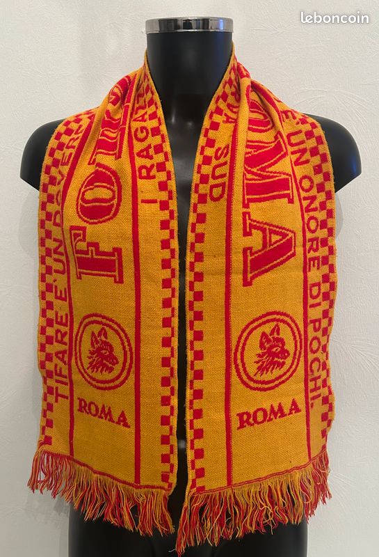 Écharpe Vintage AS Roma 2002 - Cimier Loup Capitole, Football, Excellent état