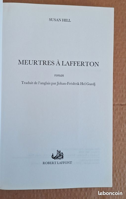 Meurtres à Lafferton Par Susan Hill - Grand Format TBE (image 2)