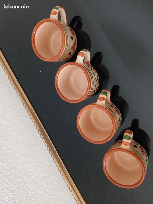 Lot de 4 tasses et un vase ethniques (image 5)