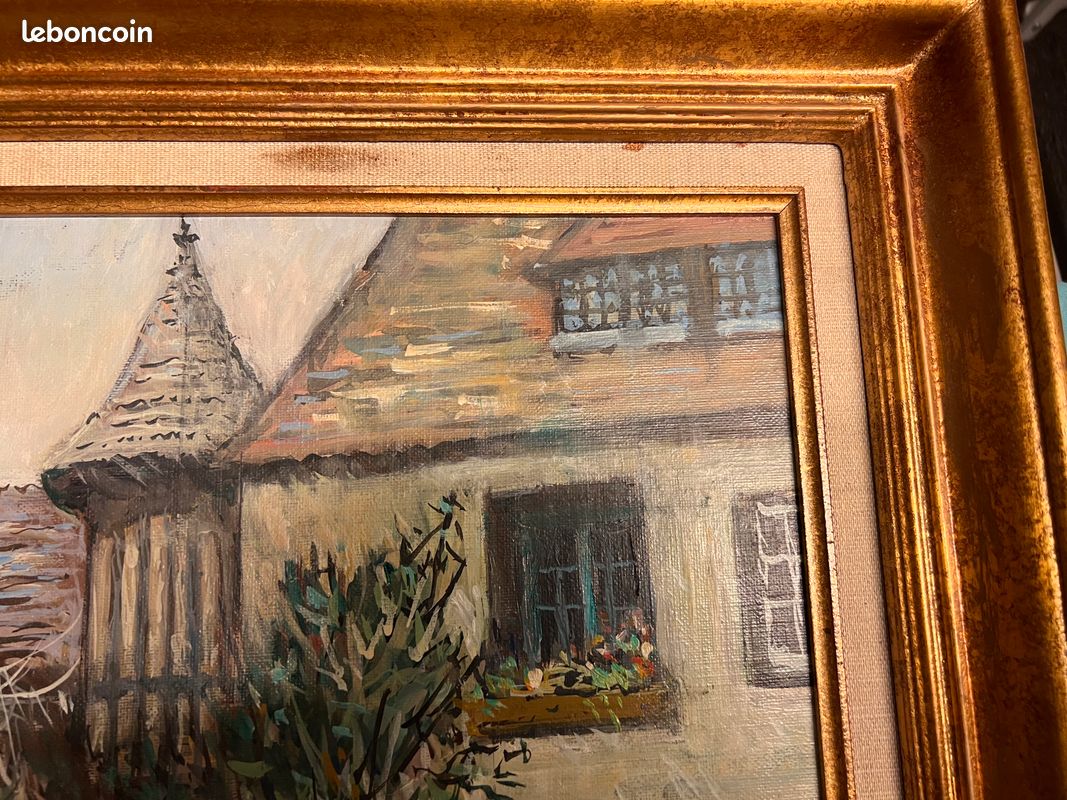 Peinture sur toile signée Marc Ecole française du XXe siècle (image 14)