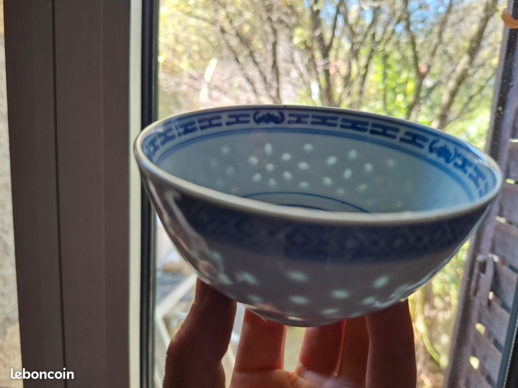 12 Bols chinois Porcelaine "grain de riz" (image 2)