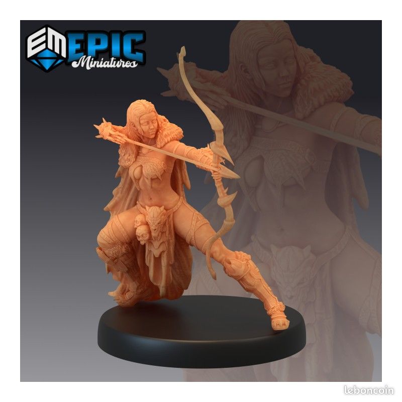 Figurines JdR à peindre - Set de Jeu de rôles : 3 Humaines Guerrières Barbares (image 2)