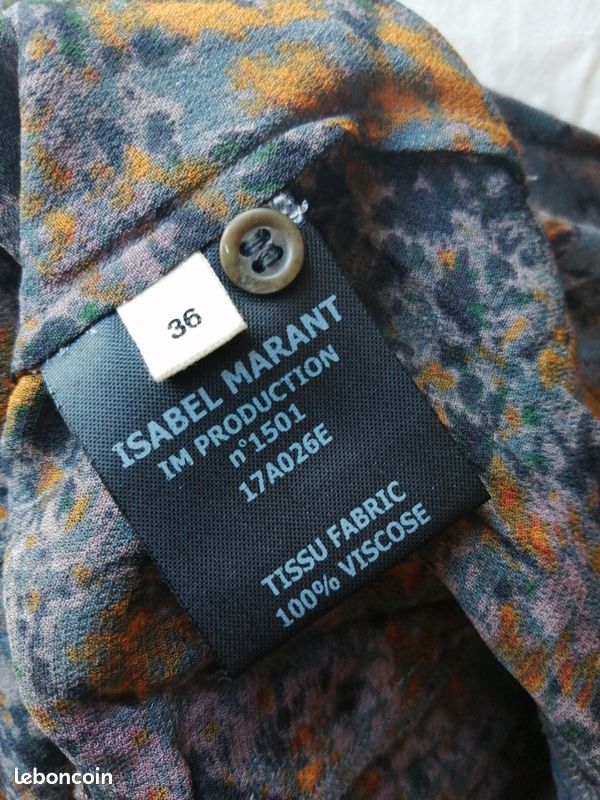 Blouse Chemise Isabel Marant Taille 1 (équivalent 36) – Multicolore, En Viscose, Très Bon état Occasion