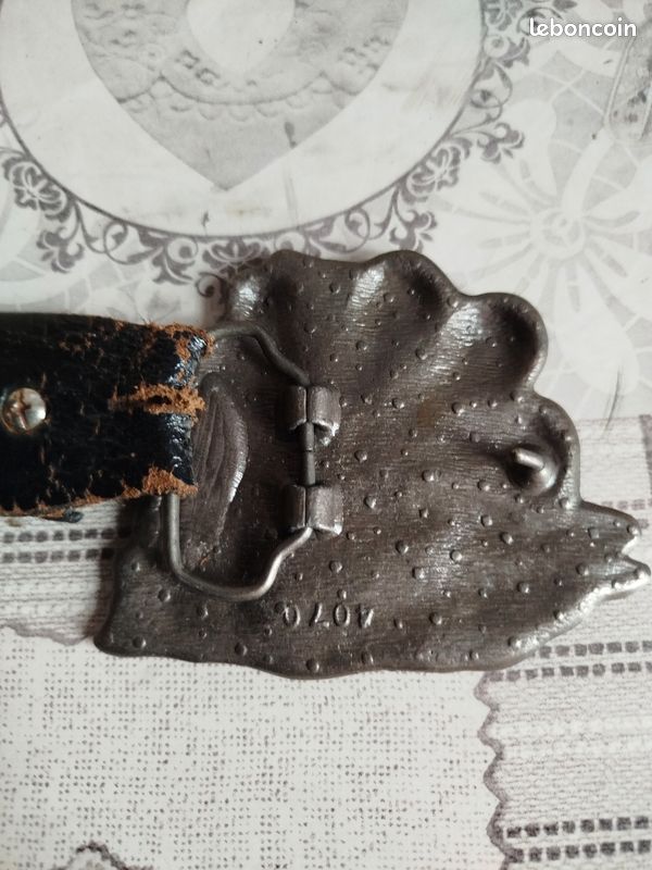 Ancienne Ceinture Vintage Femme - Noir, Taille M