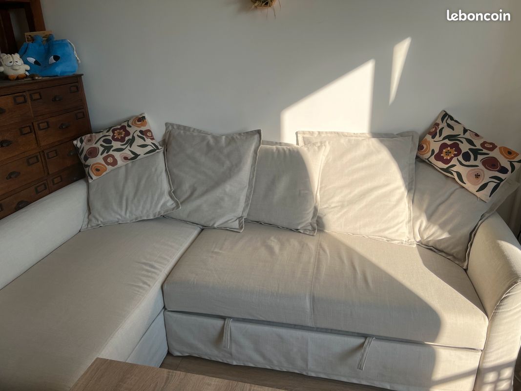 Canapé d’angle beige IKEA (image 1)