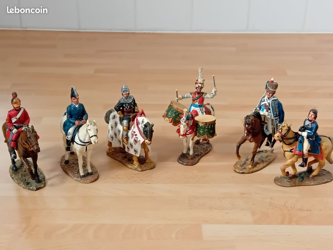 Lot De 4 Cavaliers En Plomb Del Prado – Collection Figurines Cavalerie