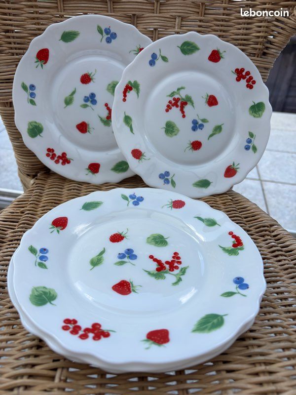 Assiettes à dessert Arcopal fruits