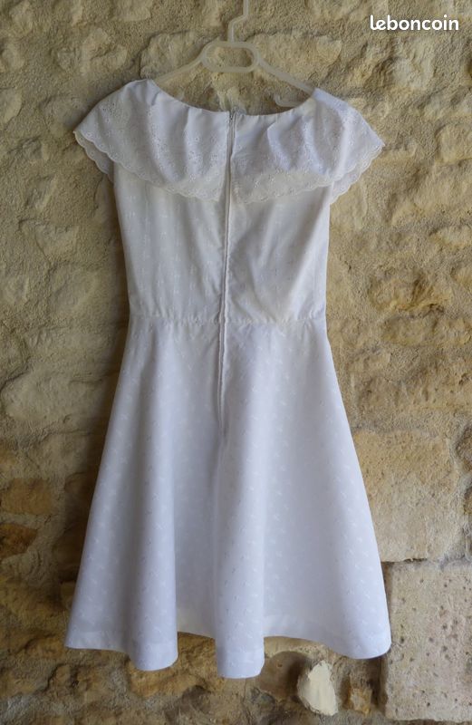 Robe Vintage En Tergal Bleu - Taille 38/40, état Excellent, Style Rétro