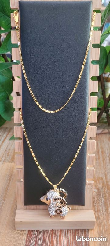 Collier Sautoir Original Métal Vieilli Avec Pendentif Parchemin Et Strass - Neuf Avec Étiquettes
