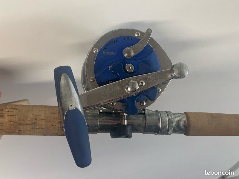 Canne à Pêche Vintage 2 Pièces En Fibre De Verre 5' - Pour Pêche En Bateau, Bridge Ou Jigging - Fabriquée Aux USA