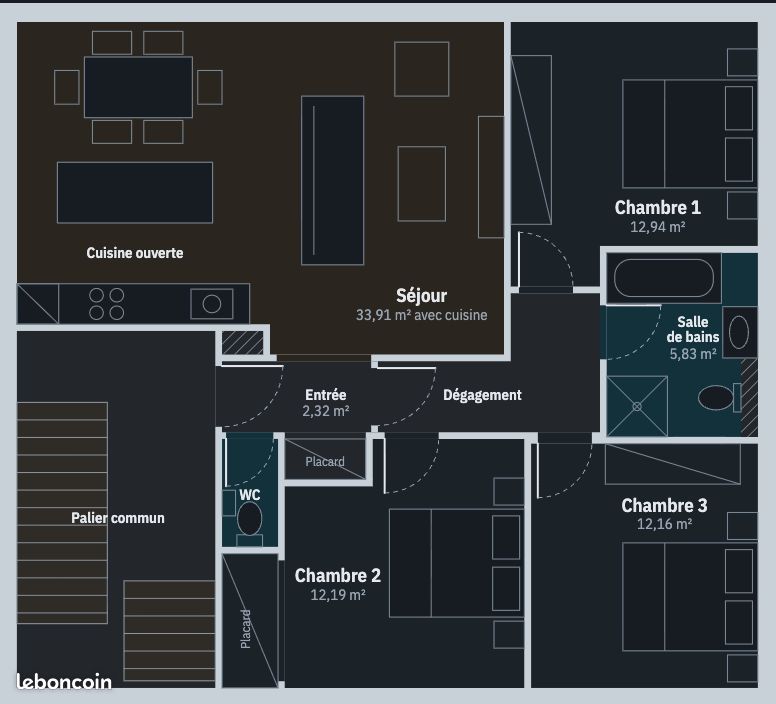 Appartement 4 pièces 88 m² · à Elbeuf · 88 m² · 920 €/mois