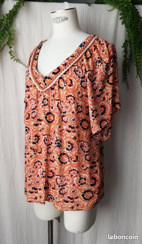 Robe Tunique LOLA ESPELETA – Blanche, Taille 4 (40), Midi, NEUF Avec étiquettes