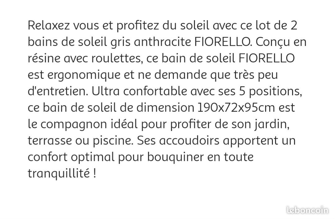 Transat de jardin (image 1)