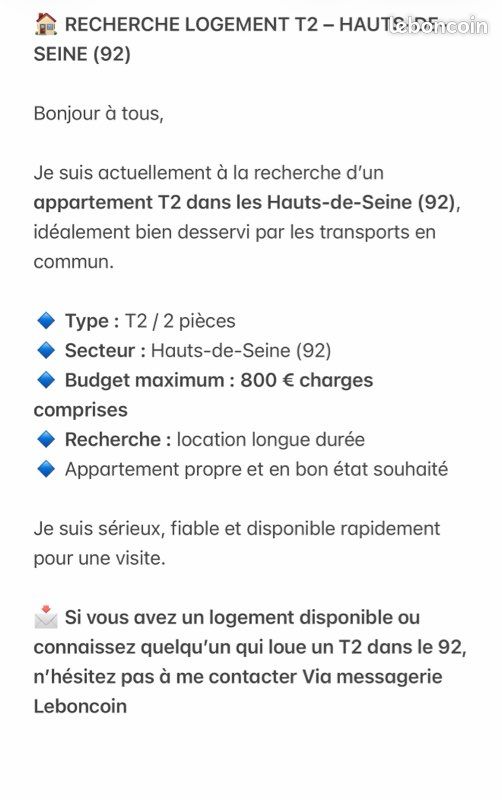 Appartement 2 pièces 30 m² · à Nanterre · 30 m² · 800 €/mois