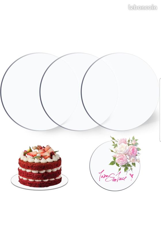 Lot De 8 Disques Acryliques Transparents 20 Cm – Épaisseur 2 Mm, Feuilles Rondes Pour Gâteaux, Présentoirs, Peinture, Art, Supports Mariage