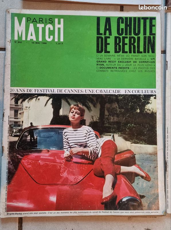 España en los años 50 y 60: PARIS MATCH BRIGITTE BARDOT A 17 ANS ya