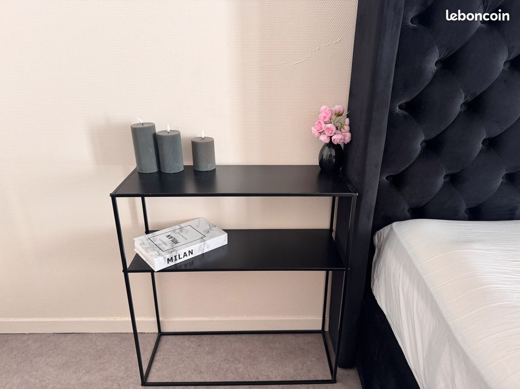 Urgent Lit coffre 160x200 noir + 2 tables de chevet offertes – 350 (image 7)