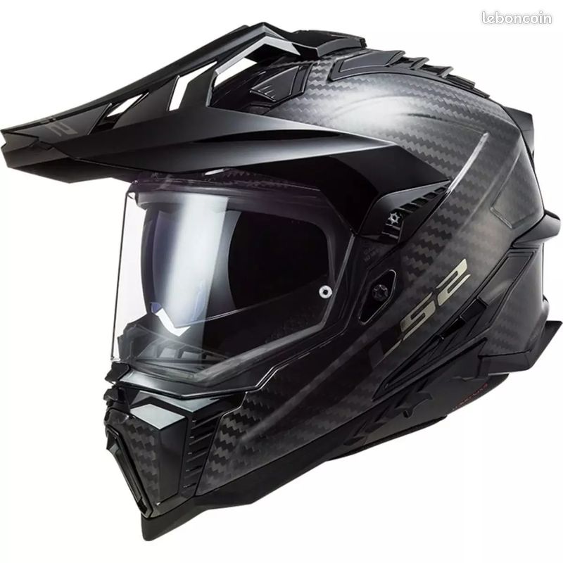 Visière Casquette Noir Brillant Glossy pour Casque Adventure LS2 MX701 & MX701 Carbone (Référence 806701PEK10) (image 3)