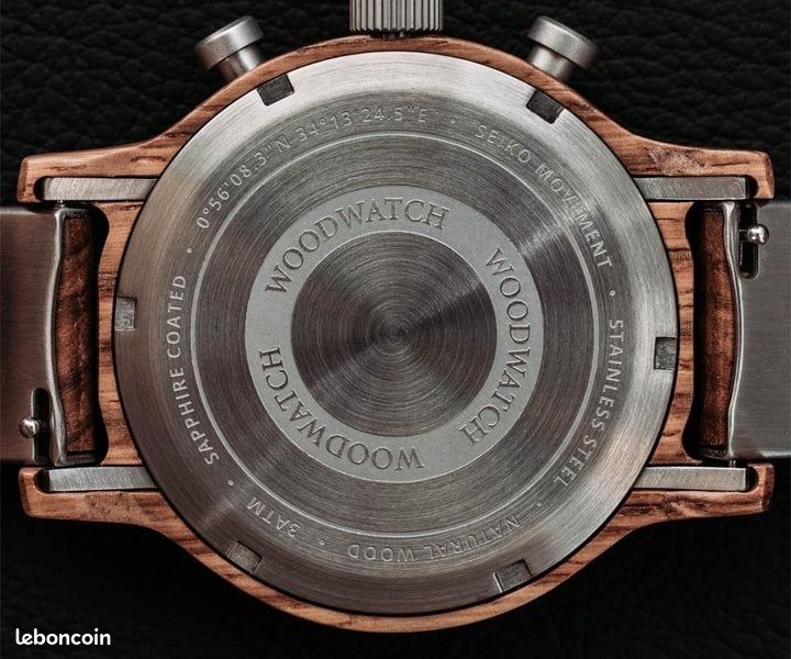 Montre Chrono Mariner Kosso avec boîtier bois – Design raffiné