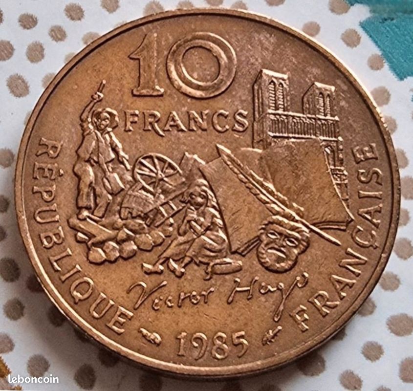 PIÈCE DE MONNAIE 10 Francs Victor Hugo 1985 (A) République Française