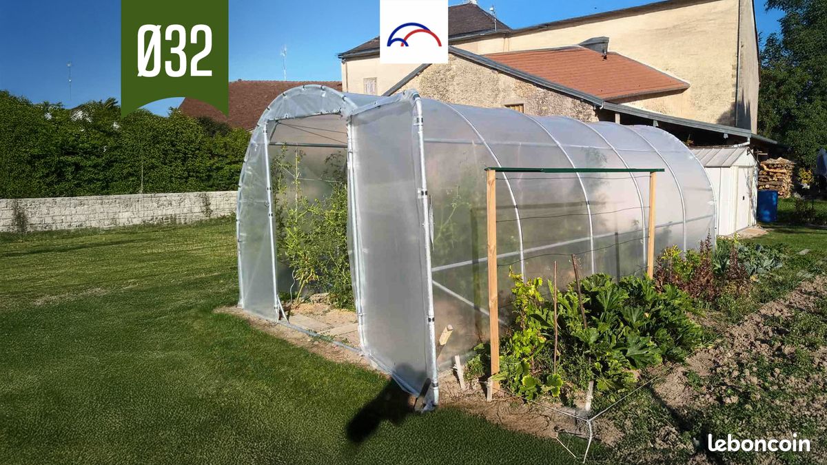 Serre de jardin 3x6 Ø32 - 2 portes (image 1)