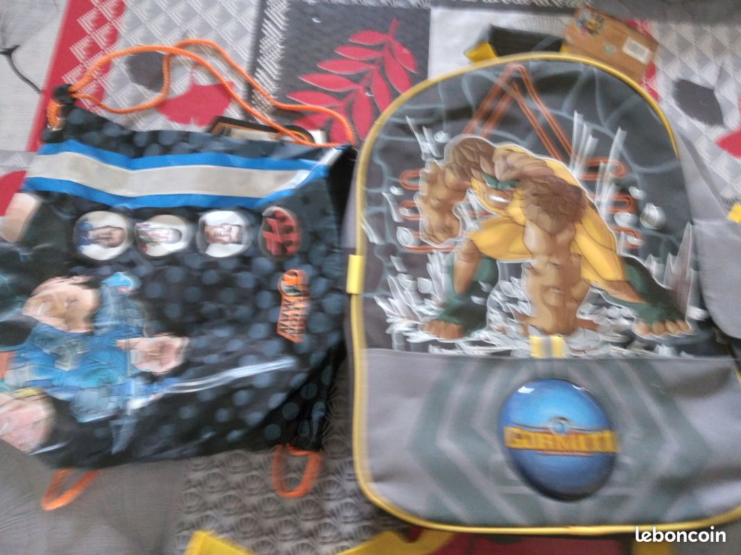 Lot sac à dos Gormiti et sac piscine Action Man (image 1)