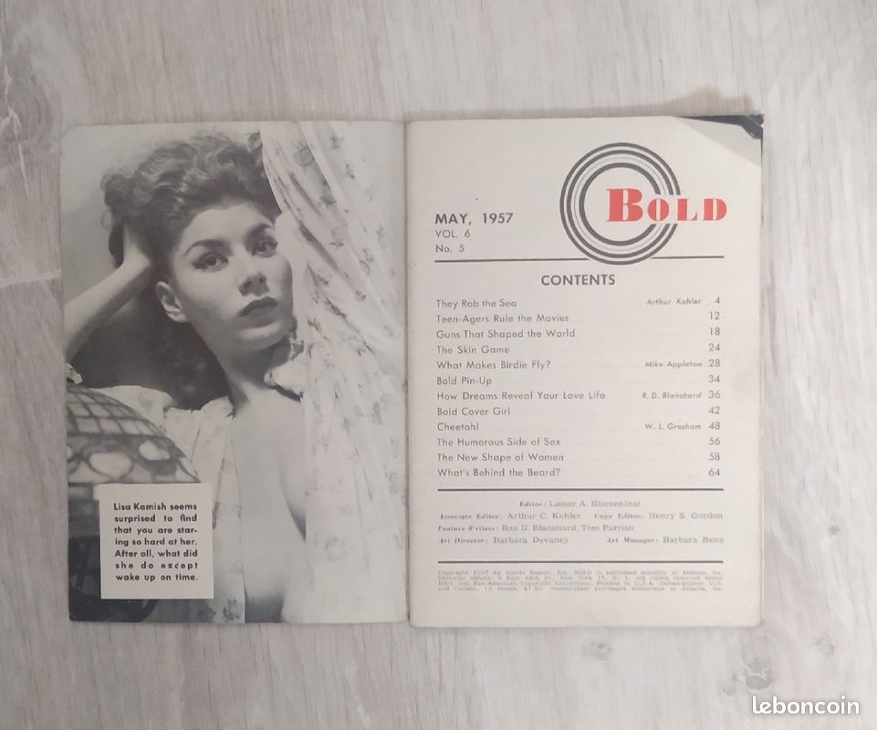 Magazine américain pour homme BOLD -May 1957 (image 2)