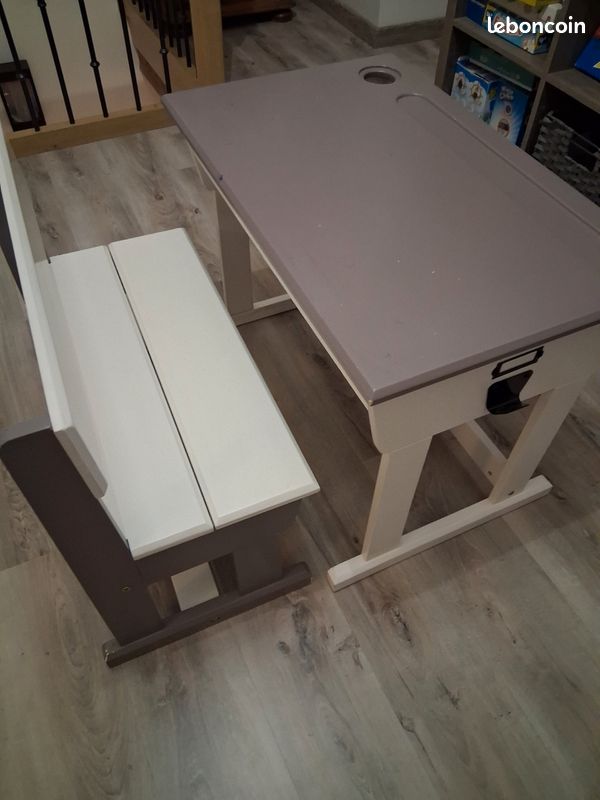Bureau enfant avec banc (image 1)