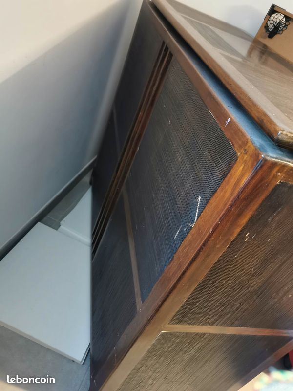 Meuble Bar ou séparation de pièce et ses 2 tabourets bois (image 5)